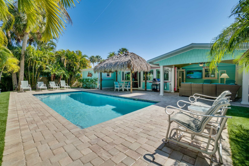 Backyard at an Anna Maria Island rental