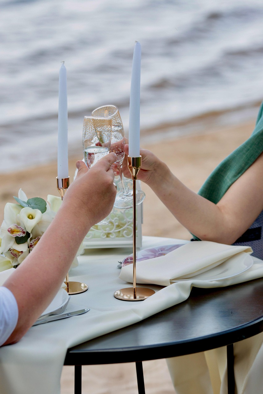 dinner on beach